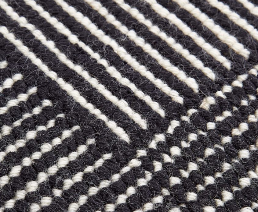 srr02blwh_srr01blwh_stripe_rug_black_white_detail