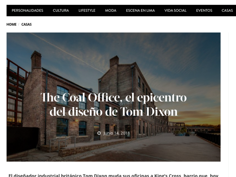 The Coal Office, el epicentro del diseño de Tom Dixon – Revista Cosas